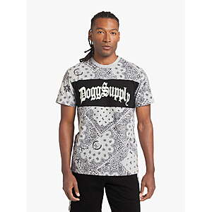 $3.04: Dogg Supply by Snoop Dogg All-Gender Men's and Women's Bandana Print Short Sleeve Tee (Sizes L/XL/3XL) at Walmart.com