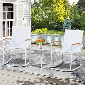 Walsunny 3 Pieces Patio Set Outdoor Patio Furniture Sets (White) $79.99 + Free S&H at Walmart