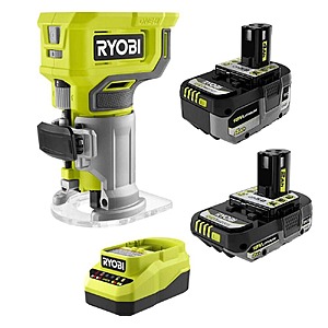 Ryobi ONE+ 18V Cordless Compact Router w/ 2 Lithium Batteries & Charger $99 + Free S&H