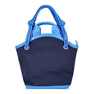 Free Assembly Women's Canvas Tote Bag, Navy/Blue $6.95 + Free S&H w/ Walmart+ or $35+