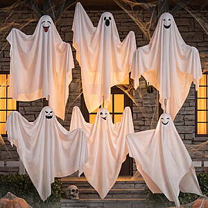 6 Pk 27'' Ayieyill Halloween Hanging Ghosts $14.79 + Free S&H w/ Walmart+ or $35+