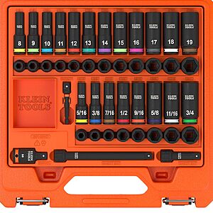 44-Pc KNECT 3/8" Deep & Shallow Impact Socket Set (SAE & Metric) $100 + Free S&H