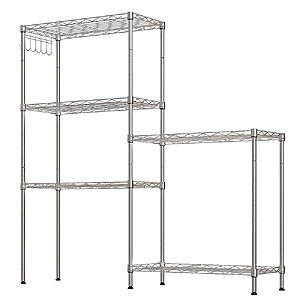$26: Ktaxon 60"x22"x12" Heavy Duty 5-Tier Wire Shelving Rack Adjustable Shelf Storage (Silver) at Walmart.com