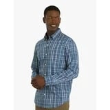 $11: Chaps Men's & Big Men's Long Sleeve Flex Twill Yarn-Dye Woven Shirt