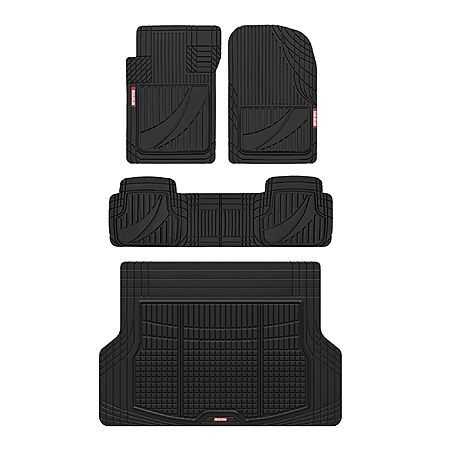 $31.81*:Motor Trend FlexTough Heavy Duty Black Rubber Car Floor Mats & Cargo Liner