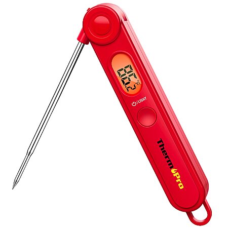 [Lightning Deal]$7.98*:ThermoPro TP03B Digital Instant Read Meat Thermometer (Bright Red) @ Amazon