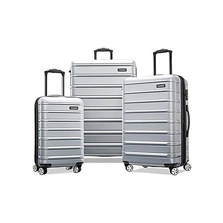 $149.99*:Samsonite Omni 2 Hardside Expandable Luggage with Spinner Wheels, 3-Piece Set (19/24/28), Artic Silver at Woot!