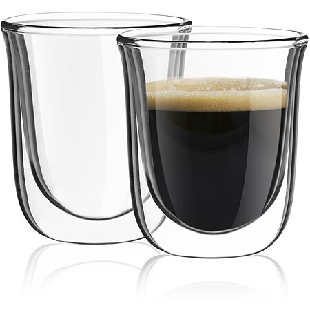 $6.98*:JoyJolt Javaah Double Walled Espresso Glasses Espresso Cups Set of 2 | 2-Ounces at Amazon.com