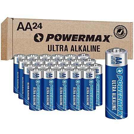 [SnS] $6.45*:24-Count Powermax AA Alkaline Batteries at Amazon (26.9￠ each)