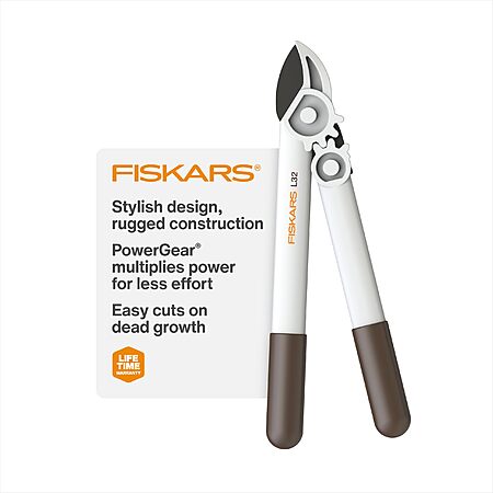 $19.59*: Fiskars PowerGear Lopper, Lightweight Anvil Garden Tool, White( Cutting width:1.25 Inches) at Amazon