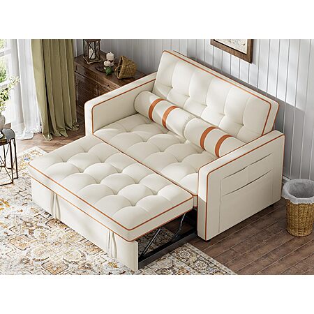 $255: Marsail 3-in-1 Convertible Futon Sleeper Sofa Bed at Amazon