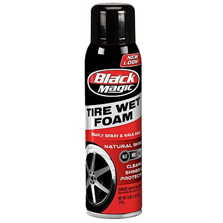[S&S]$4.22: Black Magic 800002220 Tire Wet Foam, 18 oz – Tire Cleaner & Shine Spray at Amazon