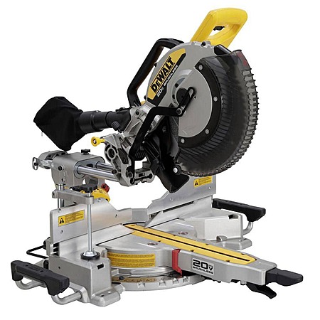 $485: DEWALT 20-Volt MAX XR 12 in. Cordless Double Bevel Miter Saw (Tool-only) at HomeDepot