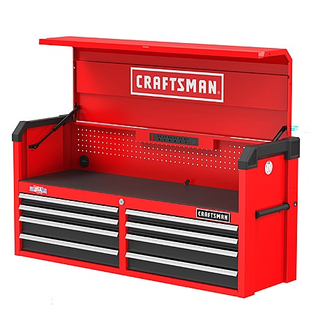 $289: CRAFTSMAN 2000 Series 51.72-in W x 24.7-in H x 16.32-in D 8 -Drawer Steel Tool Chest (Red) at Lowe's, Free Pickup