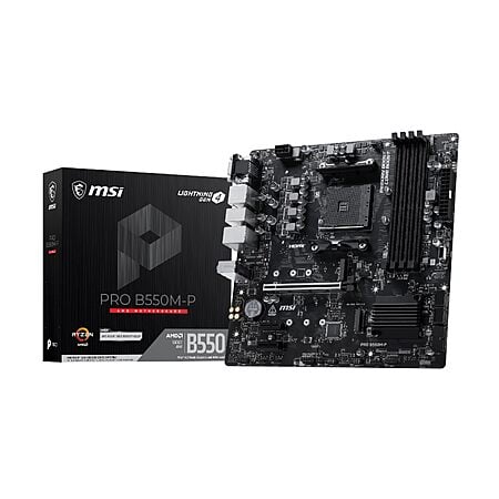 $69.99: MSI PRO B550M-P mATX Motherboard, AM4, Ryzen 5000/4000G/3000, DDR4, PCIe 4.0, M.2 Gen4 at Amazon