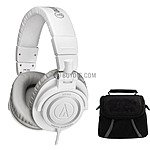 Audio Technica ATH M50 White deluxe bundle : $94.95 with Visa checkout