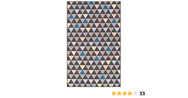 SUPERIOR Pastel Aztec Collection Area Rug, 6mm Pile Height with Jute Backing, Affordable and Contemporary Rugs, Multicolored Geometric Pattern - 8' x 10' Rug, Slate - $33.53