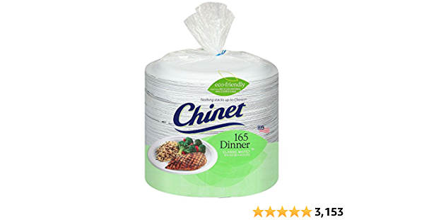 Chinet - Paper Dinner Plates - 165 ct, white color - $7.91