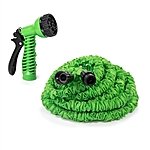 Expandable Lawn Garden Hose with 6-way Spray Nozzle Hose - Green - 50 Feet $6.60 shipped