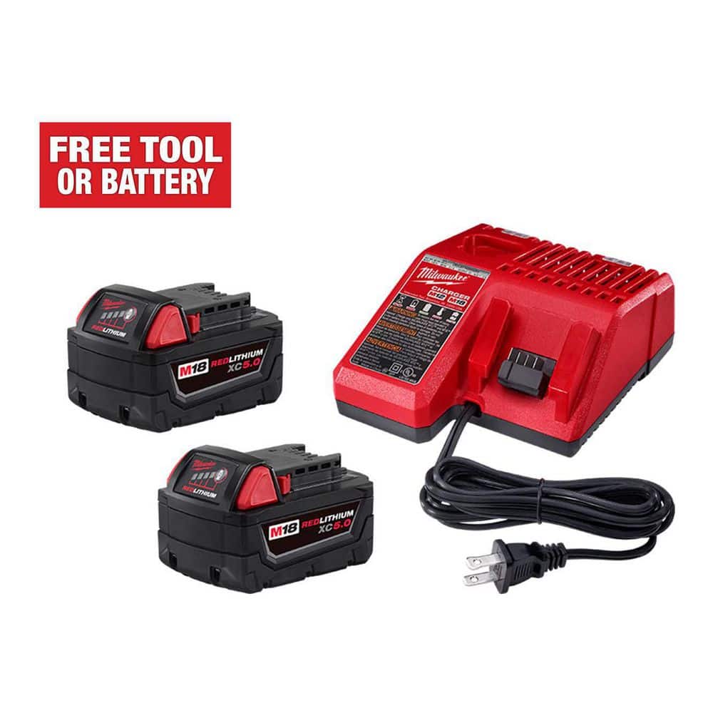 M18 18-Volt Lithium-Ion XC w/Two 5.0Ah Batteries and Charger. +free tool/battery 13 options $199