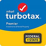 TurboTax Premier + State 2021 Tax Software [Download] $53.99