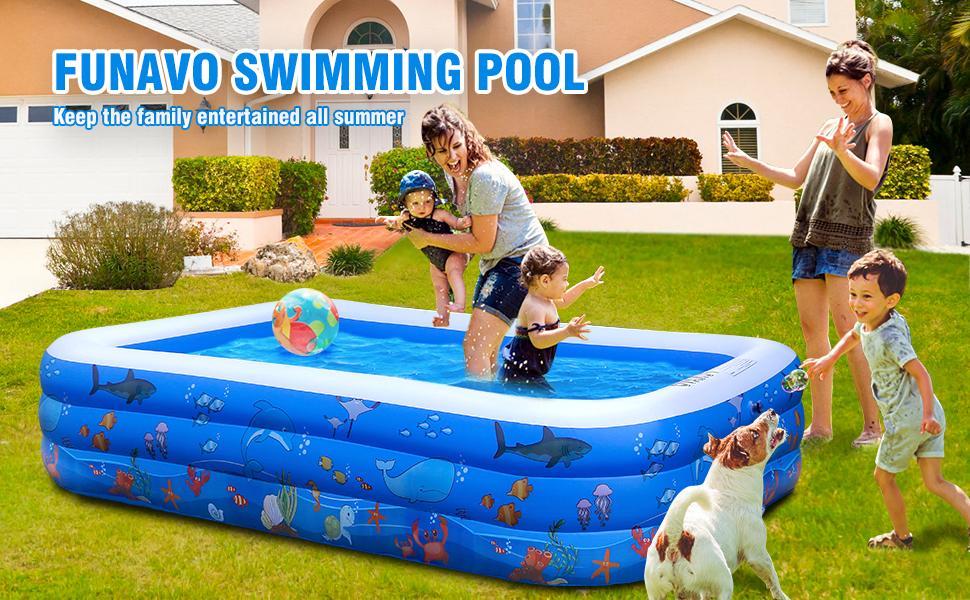 Inflatable swimming pool with various discounts $36.92
