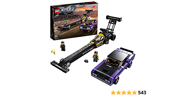 LEGO Speed Champions Mopar Dodge//SRT Top Fuel Dragster and 1970 Dodge Challenger T/A 76904 Building Toy; New 2021 (627 Pieces) - $39.99