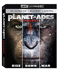 Planet of the Apes 1-3 Trilogy [4K Ultra HD + Blu-Ray + Digital] [4K UHD] $25 Amazon $24.99