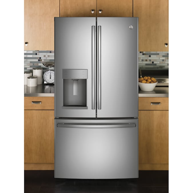 GE 27.8-cu ft French Door Refrigerator with Ice Maker (Fingerprint-resistant Stainless Steel) ENERGY STAR $1899