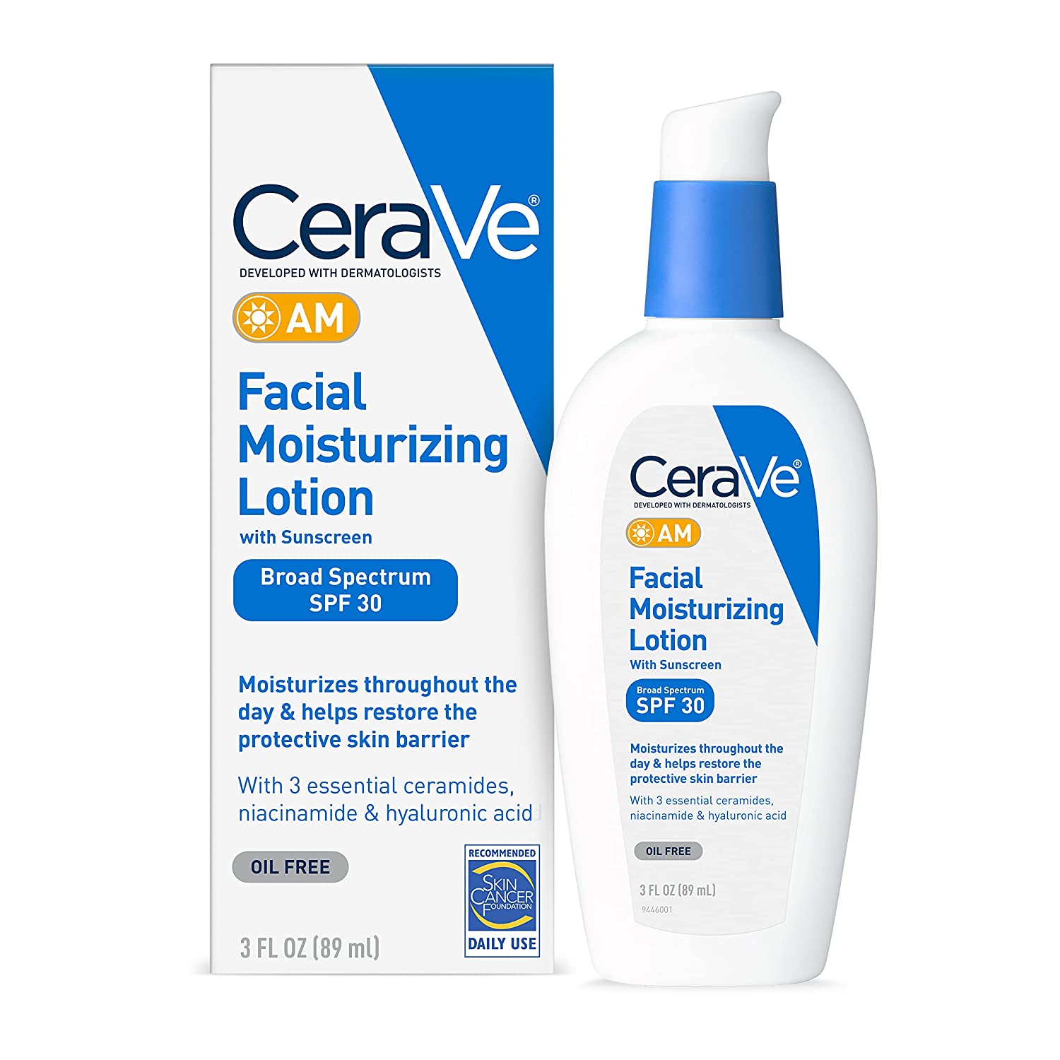 CeraVe AM 3 Ounce 2 Pack Facial Moisturizing Lotion SPF 30 $11.87