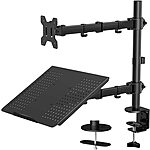 Amazon: HUANUO Laptop Monitor Mount with Tray, Fully Adjustable Laptop Notebook Desk Mount Stand up to 17 inch, Extension with Clamp and Grommet $24.99 + Free Shipping
