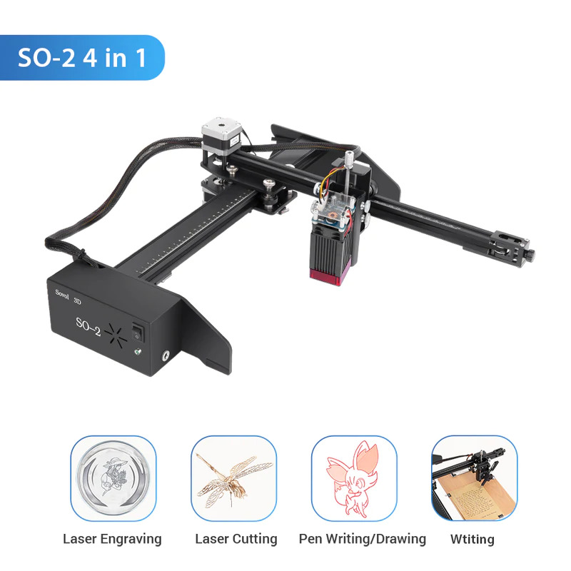 Sovol SO-2 5W Laser Engraving Machine, Cutting Machine, Pen Plotter 280x210mm $159