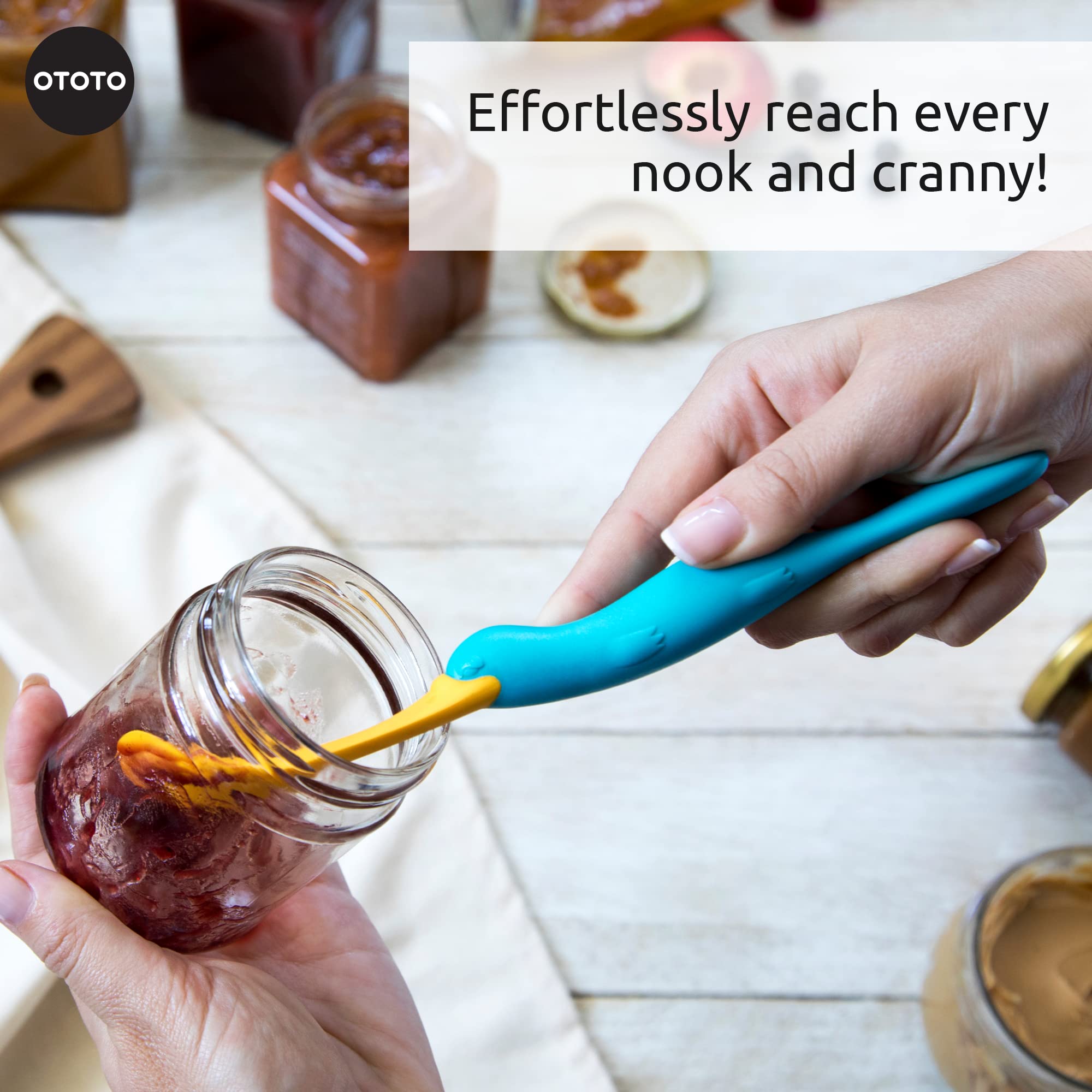 OTOTO Splatypus Jar Spatula for Scooping and Scraping - Unique Fun Cooking Kitchen Gadgets for Foodies - BPA-free & 100% Food Safe - Crepe Spreader $7.99