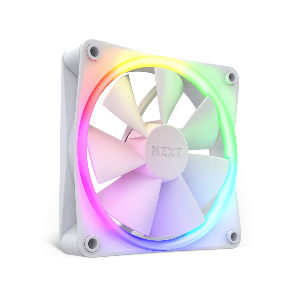 Nzxt F120 RGB Fans - RF-R12SF-W1 - Advanced RGB Lighting Adjustment - Whisper Quiet Cooling - Single (RGB Fan and Controller Required & Not Included) - 120 mm Fan - White $4.46
