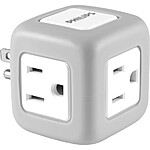 Philips 3-Outlet Grounded Cube Tap with Surge Protection - Gray (Target and Amazon) $4.24