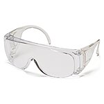 Pyramex Solo Jumbo Safety Eyewear Clear Lens Clear Frame, Jumbo Size(for Use Over Prescription Glasses) $1.99