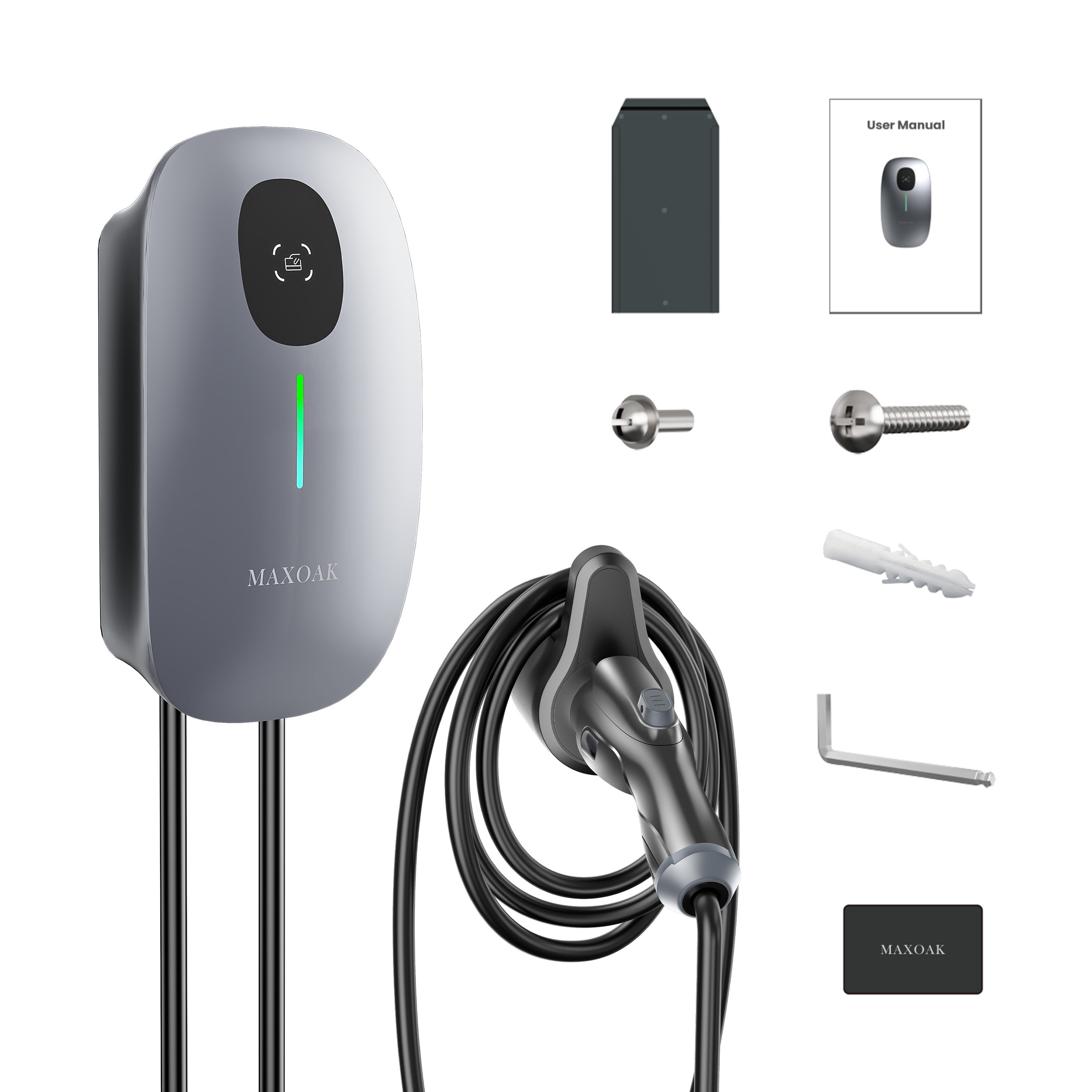 Maxoak Level 2 Electric Vehicle Charger 50Amp 12kW 23ft Cable 240V, App Control $328.06