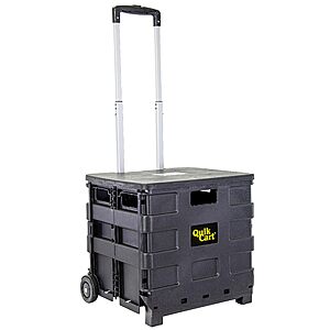 dbest products Quik Cart Sport Collapsible Rolling Crate Basket w/ Wheels .90