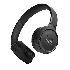 JBL Tune 520BT - Wireless On-Ear Headphones, Up to 57H Battery Life and Speed Charge, Lightweight, Comfortable and Foldable Design, Hands-Free Calls with Voice Aware (Black) $34