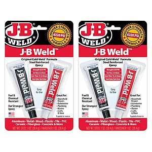 2-Pk J-B Weld Original Steel Reinforced Epoxy $10.25 