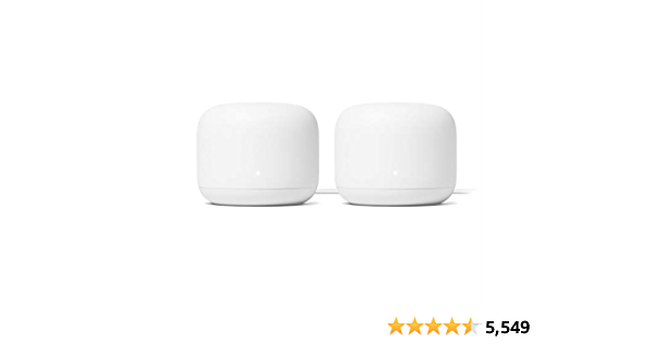 Google Nest Wifi - Home Wi-Fi System - Wi-Fi Extender - Mesh Router for Wireless Internet - 2 Pack - $209