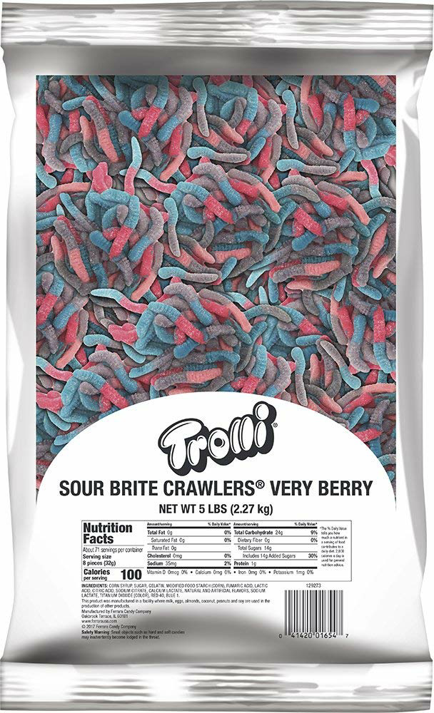 Trolli Sour Brite Crawlers Very Berry Gummy Worms, 5 Pound $13.15
