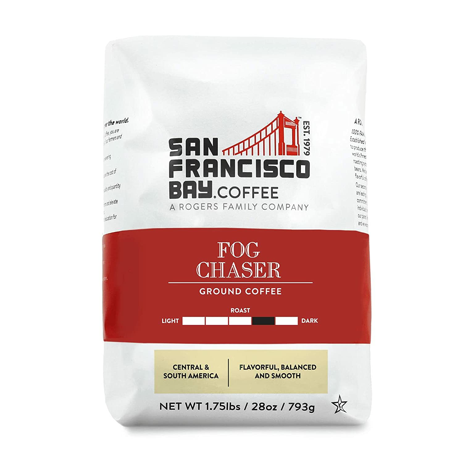 San Francisco Bay Coffee Fog Chaser 28 Ounce Ground Medium Dark Roast $9.03
