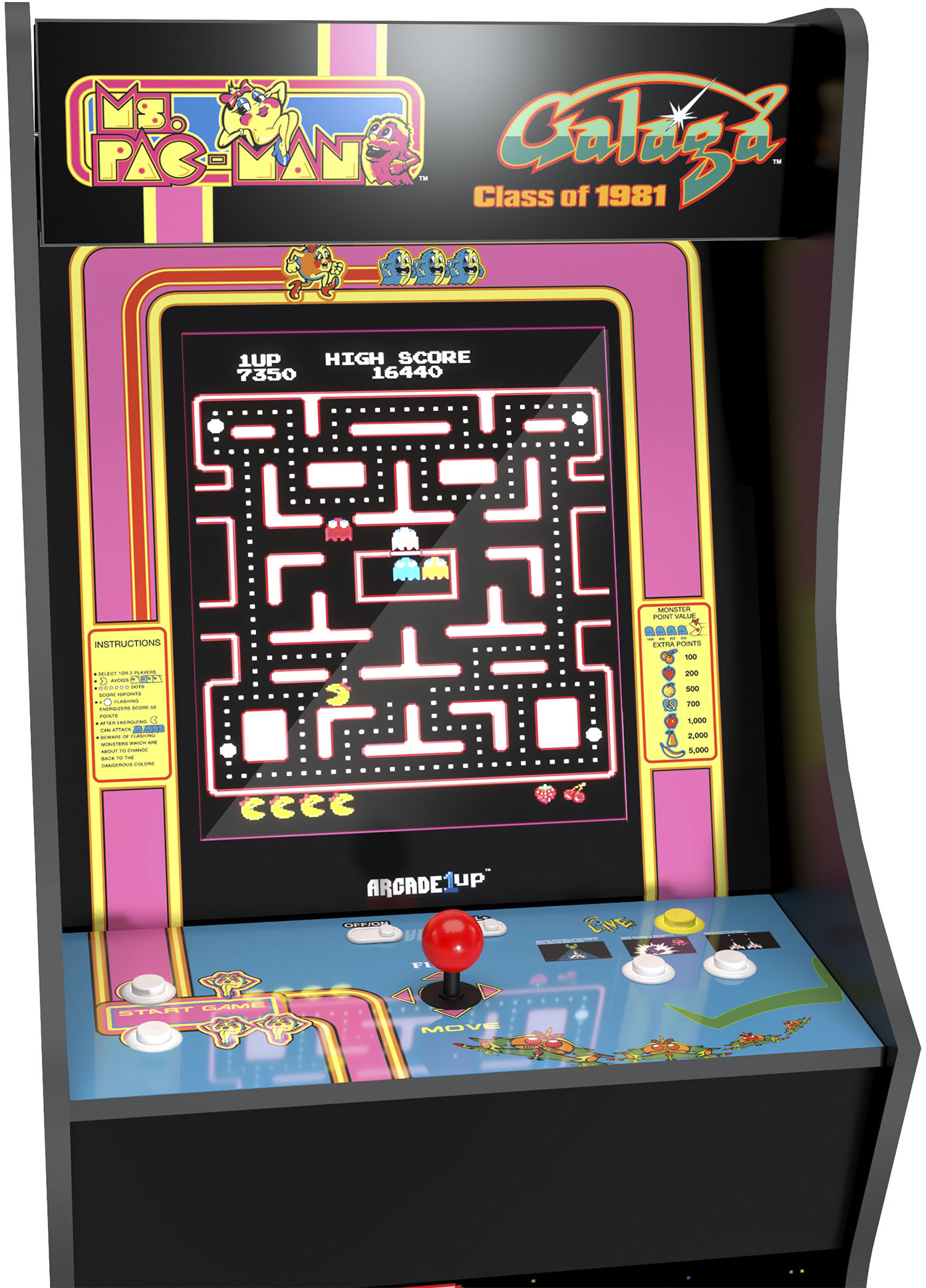 Arcade1Up Ms. PacMan & Galaga 1981 Ed Arcade Machine $475