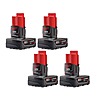 4 PACK Milwaukee 48-11-2412 3.0Ah 12V Battery $104.99 ($8.75/Ah)