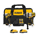 DeWALT DCK2101QQ2 20V MAX XR 2-Tool Hammer Drill/Impact POWERPACK 4.0Ah Combo Kit - $299