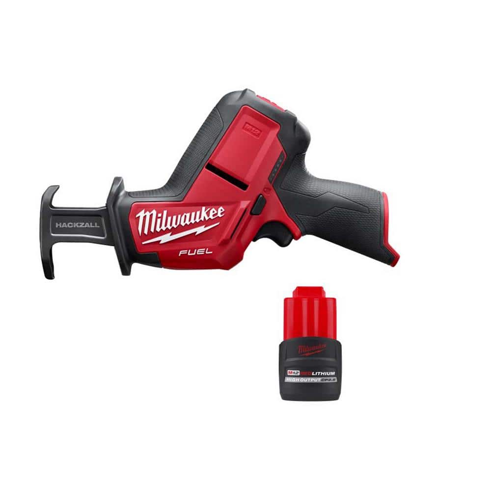 M12 FUEL 12V Lithium-Ion Brushless Cordless HACKZALL Reciprocating Saw w/CP High Output 2.5 Ah Battery Pack - $129.00