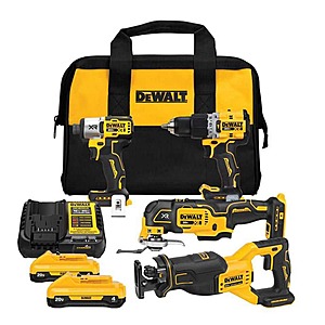 Free tool with 20V MAX Lithium-Ion Cordless 4-Tool Combo Kit with (2) 4.0 Ah Batteries and Charger $499
