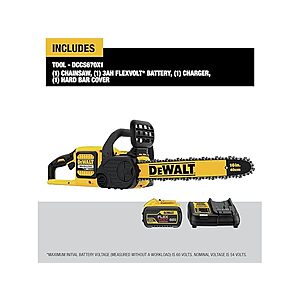 DEWALT DCCS670X1 60V MAX* Brushless Chainsaw Kit $299.99