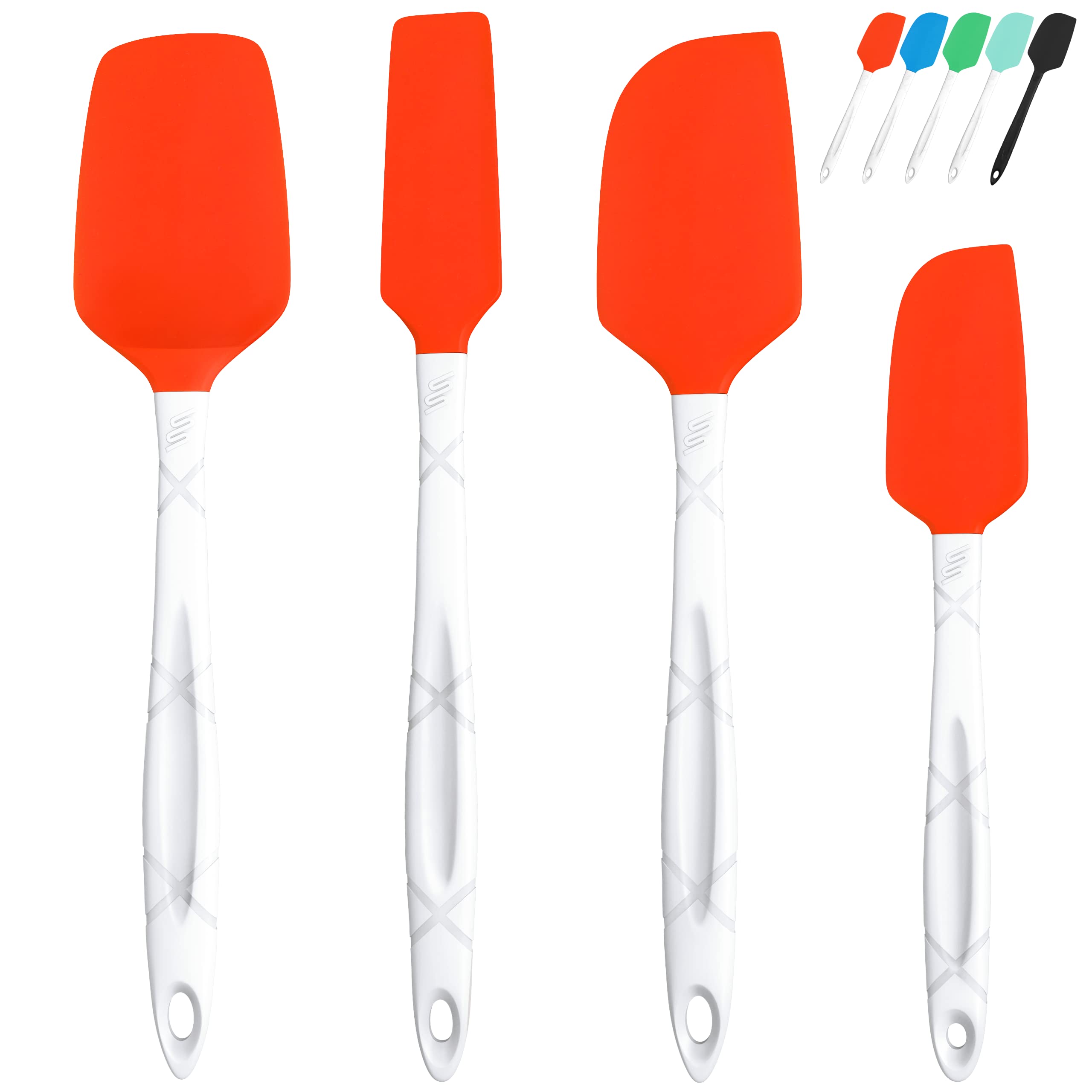 4-Piece M KITCHEN WORLD Silicone Spatula Set for Cooking